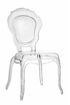 Krzesło transparentne Queen z tworzywa, 323045