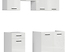 komplet kuchenny Junona Line 170 Kredowy Połysk, Kolor korpusów biały, Kolor frontów biały kredowy połysk, 327293
