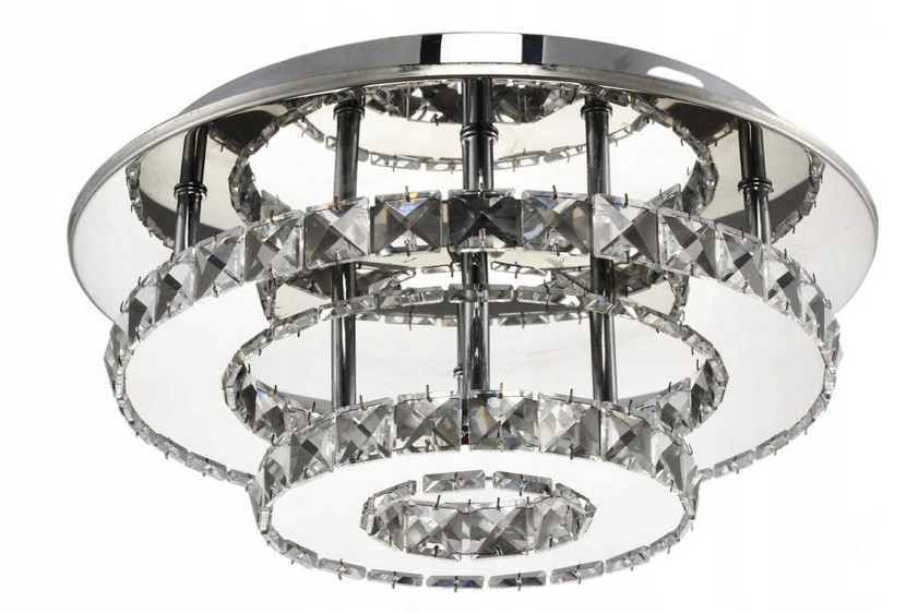 Lampa Sufitowa Kryształ Okrągła Plafon Glamour 20W, 330646