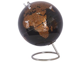 Dekoracja ozdoba globus na biurko czarny