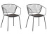 Produkt: 2 krzesła metalowe do jadalni czarne