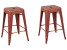 Produkt: 2 stołki barowe 60cm czerwono-złoty