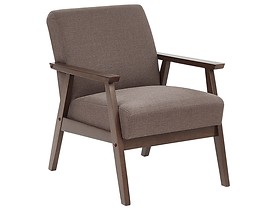 Fotel retro tapicerowany brązowy