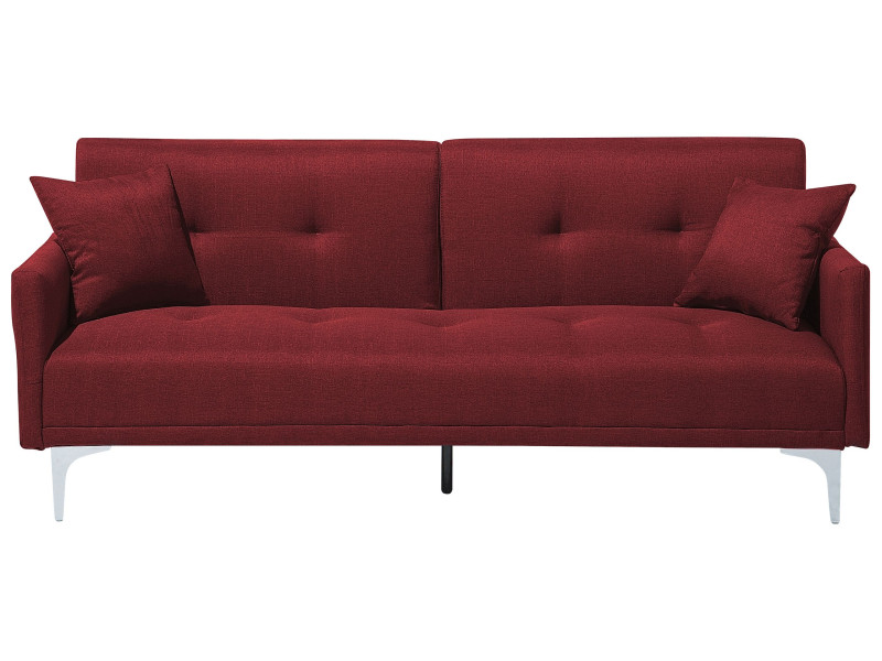 Sofa rozkładana funkcja spania czerwona, 333666