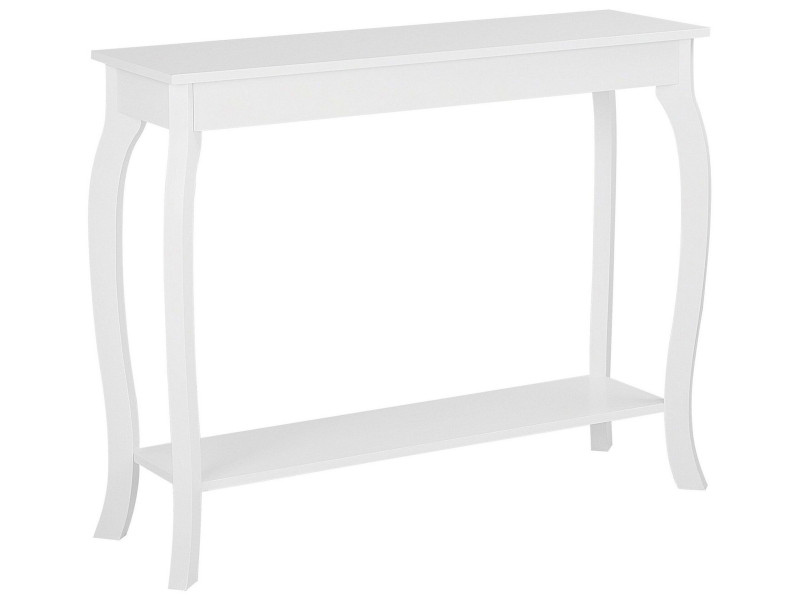 Konsola stolik z półką 100x30 cm biały, 335899