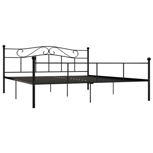 Rama łóżka Czarny 208 x 187.5 x 95 cm Metal vidaXL, 3373500