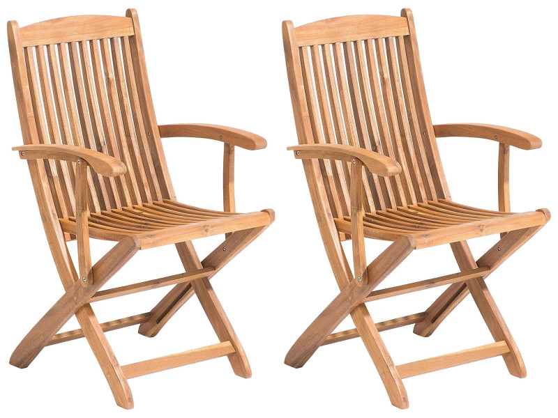 2 krzesła ogrodowe składane drewniane, 338908
