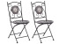 Produkt: Metalowy zestaw 2 krzeseł balkonowych styl vintage