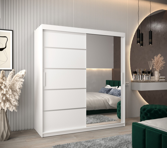 Szafa przesuwna Garderoba Verona 2 180 biały + biały, 341298