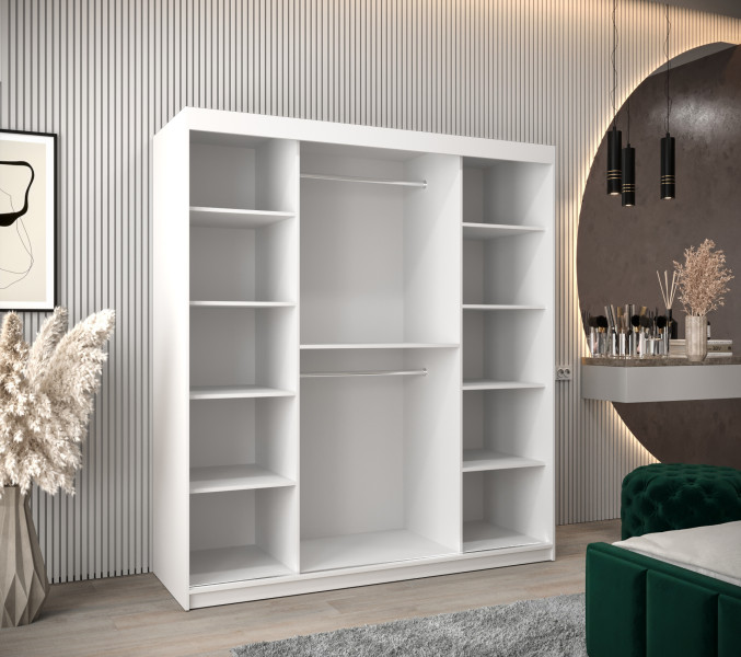Szafa przesuwna Garderoba Verona 2 180 biały + biały, 341299