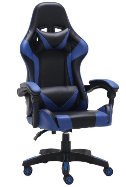 Fotel obrotowy gamingowy krzesło Remus niebieski, 345020