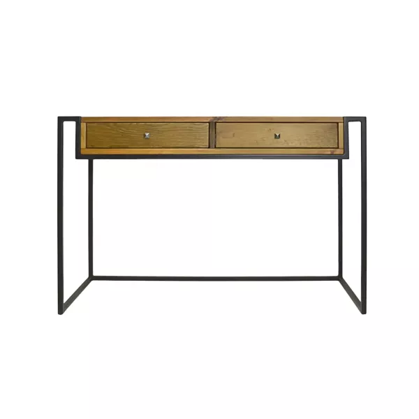 Industrialne biurko z drewna litego z szufladami do gabinetu, 346114