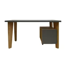 Designerskie biurko z drewnianymi nogami GRAND