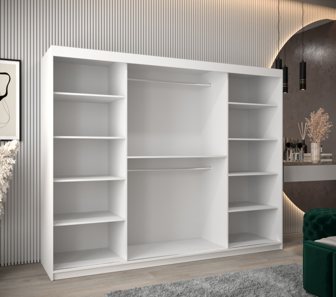 Szafa przesuwna Garderoba Tokyo 2 250 biały + artisan, 347508