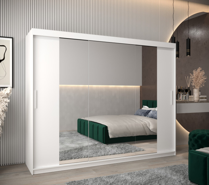 Szafa przesuwna Garderoba Tokyo 2 250 biały + biały, 347631