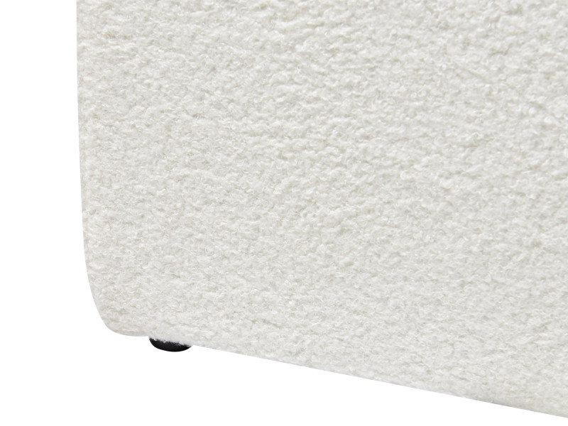 Łóżko z pojemnikiem 90x200 cm boucle złamana biel, 3486589