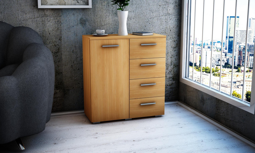 Komoda szafka HELENA 80cm 1D4S OLCHA 4 szuflady, 3489494