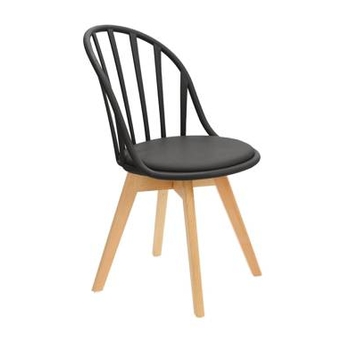 Krzesło Sirena czarne loftowe, 350051