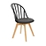 Inny kolor wybarwienia: Krzesło Sirena czarne loftowe