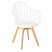Inny kolor wybarwienia: Krzesło Sirena z podłokietnikami białe