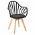 Inny kolor wybarwienia: Krzesło Sirena z podłokietnikami czarne