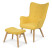 Produkt: Fotel USZAK z podnóżkiem i poduszką żółty Sofotel 2043