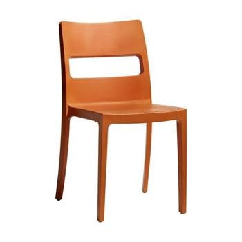 Krzesło Sai pomarańczowe z tworzywa, 350513