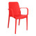 Inny kolor wybarwienia: Krzesło Ginevra z podłokietnikami czerwo z tworzywa