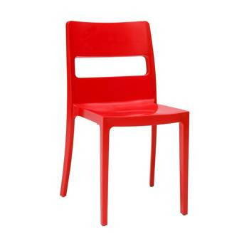 Krzesło Sai czerwone z tworzywa, 350535