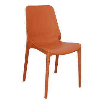 Krzesło Ginevra terracotta z tworzywa, 350549