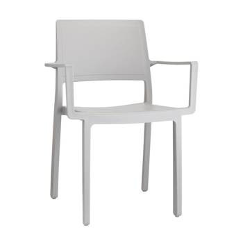 Krzesło Kate Arm szare z tworzywa, 350564