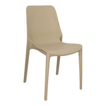 Krzesło Ginevra szaro-beżowe z tworzywa, 350584