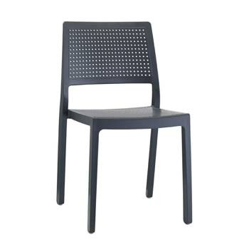 Krzesło Emi antracyt z tworzywa, 350604