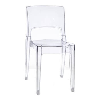 Krzesło Isy transparentne z tworzywa, 350615