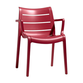 Krzesło Sunset czerwone SCAB z tworzywa, 350626