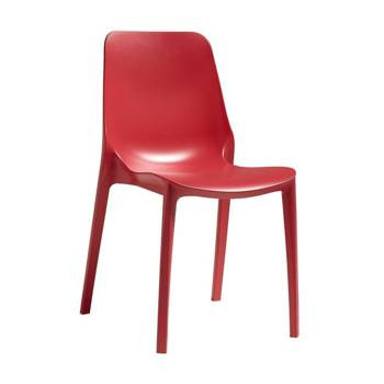 Krzesło Ginevra czerwone z tworzywa, 350651