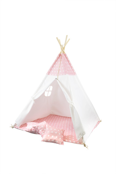 Różowy namiot tipi dla dzieci + poduszki, 350673