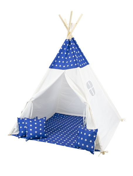 Niebieski namiot tipi dla dzieci + poduszki, 350709