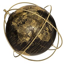 Globus dekoracyjny czarny 24 cm
