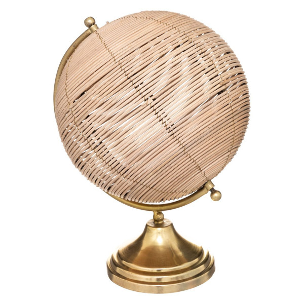 Globus rattanowy na złotej podstawie, 350830