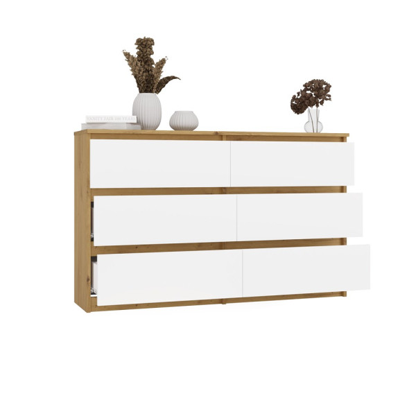 Komoda Malwa M6 120 Dąb Artisan Biały, 3566185