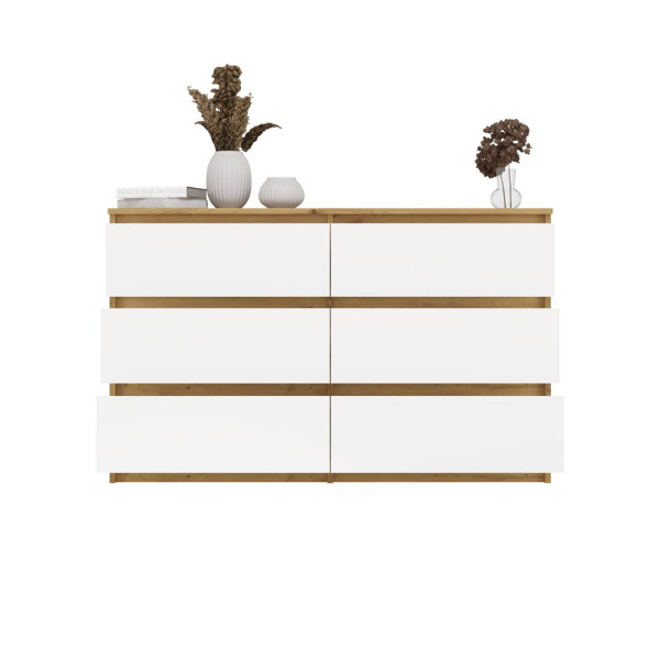 Komoda Malwa M6 120 Dąb Artisan Biały, 3566193