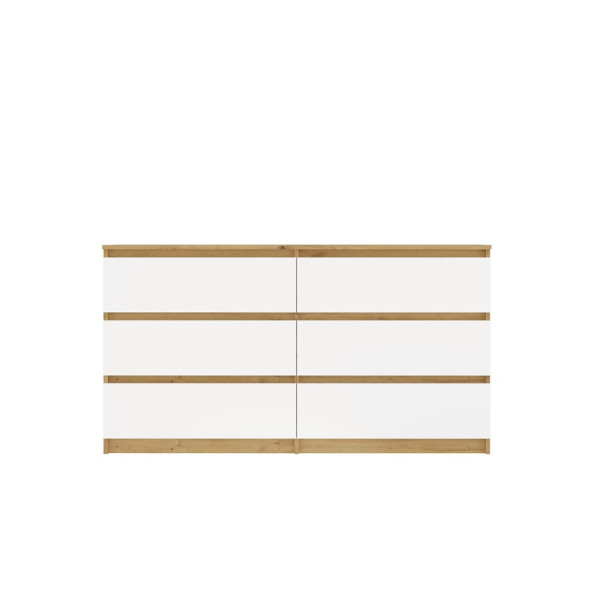 Komoda Malwa M6 140 Dąb Artisan Biały, 3566201