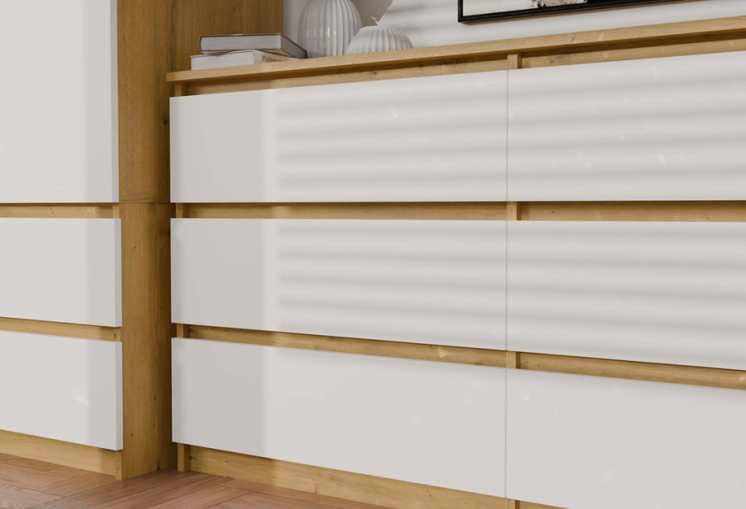 Komoda Malwa M6 140 Dąb Artisan Biały, 3566204