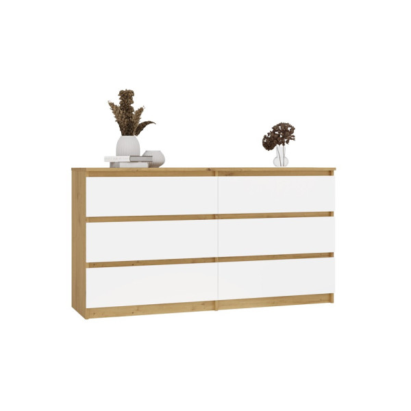 Komoda Malwa M6 140 Dąb Artisan Biały, 3566206