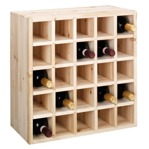Drewniany stojak na wino, 25 butelek, ZELLER, 357387