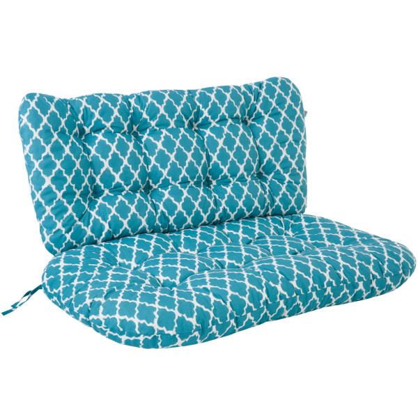 Komplet poduszek na sofę Marocco 12 cm niebieski/biały PATIO, 357523