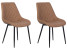 Inny kolor wybarwienia: Zestaw 2 krzesła brązowe jadalnia komplet