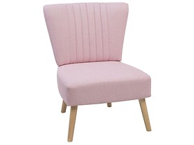 Fotel tapicerowany różowy retro