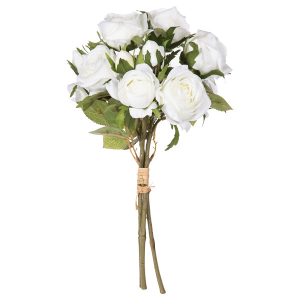 Sztuczne kwiaty do wazonu, Bukiet róż, 40 cm, 362972